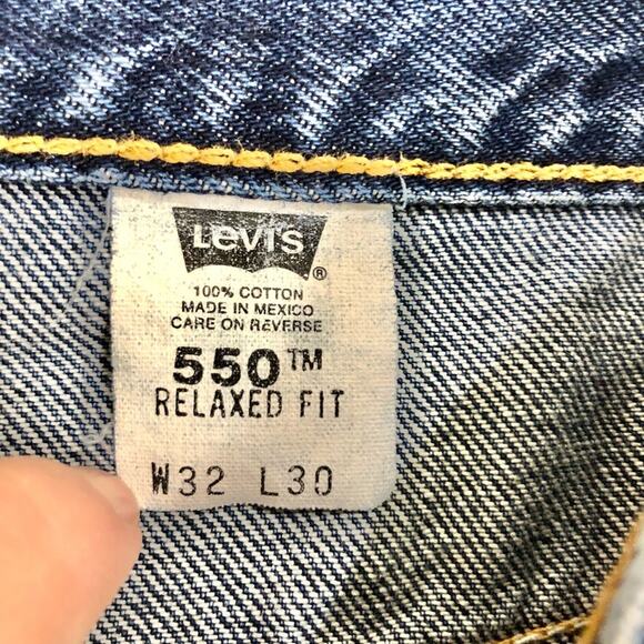 Vintage Y2K Levi’s 550 Straight Relaxed Fit Baggy High Rise Jeans 32x32 - Picture 3 of 7